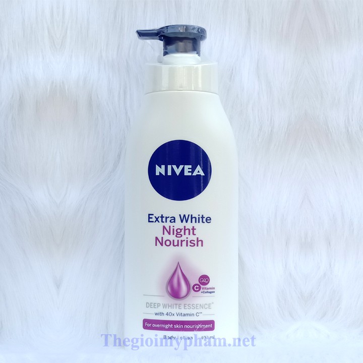 Sữa dưỡng thể giúp săn da, dưỡng trắng Nivea ban đêm 400ml