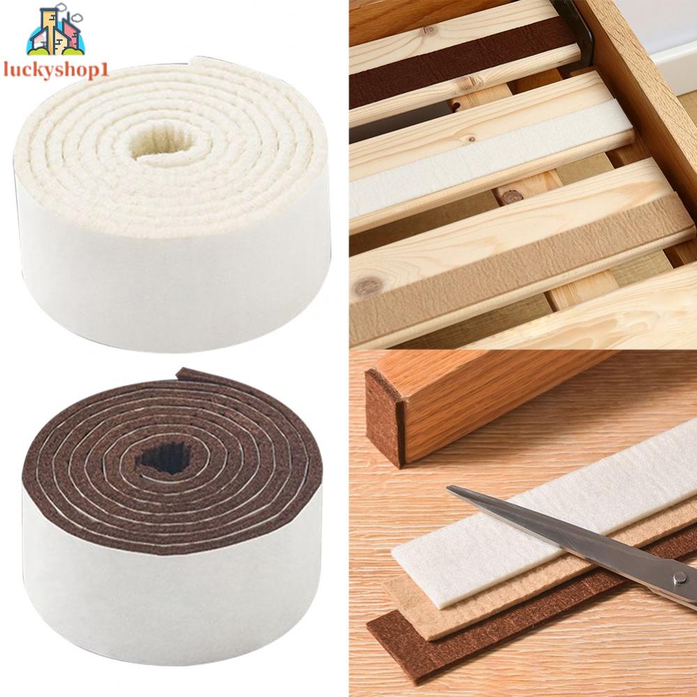 Trắng/nâu chống trượt có thể cắt xén cảm thấy sàn không ồn ào Bảo vệ chống trượt đồ nội thất Foot Mat 1m