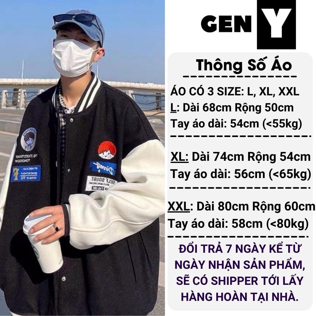 Áo khoác bomber form rộng GenY chất vải dù cao cấp