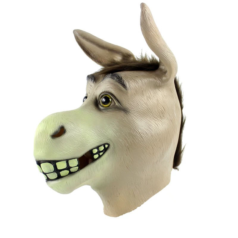 Donkey MaskcosCrazy Animal City Head Set Horse Head Funny Party Toy Video Live Broadcast Gorilla Props