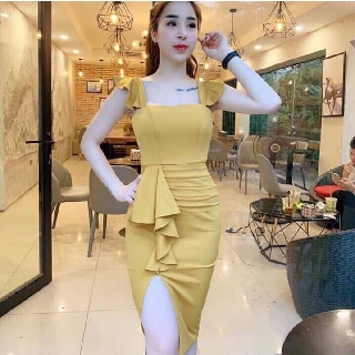[ FREESHIP ] ĐẦM ÔM PHỐI BÈO CỔ VUÔNG