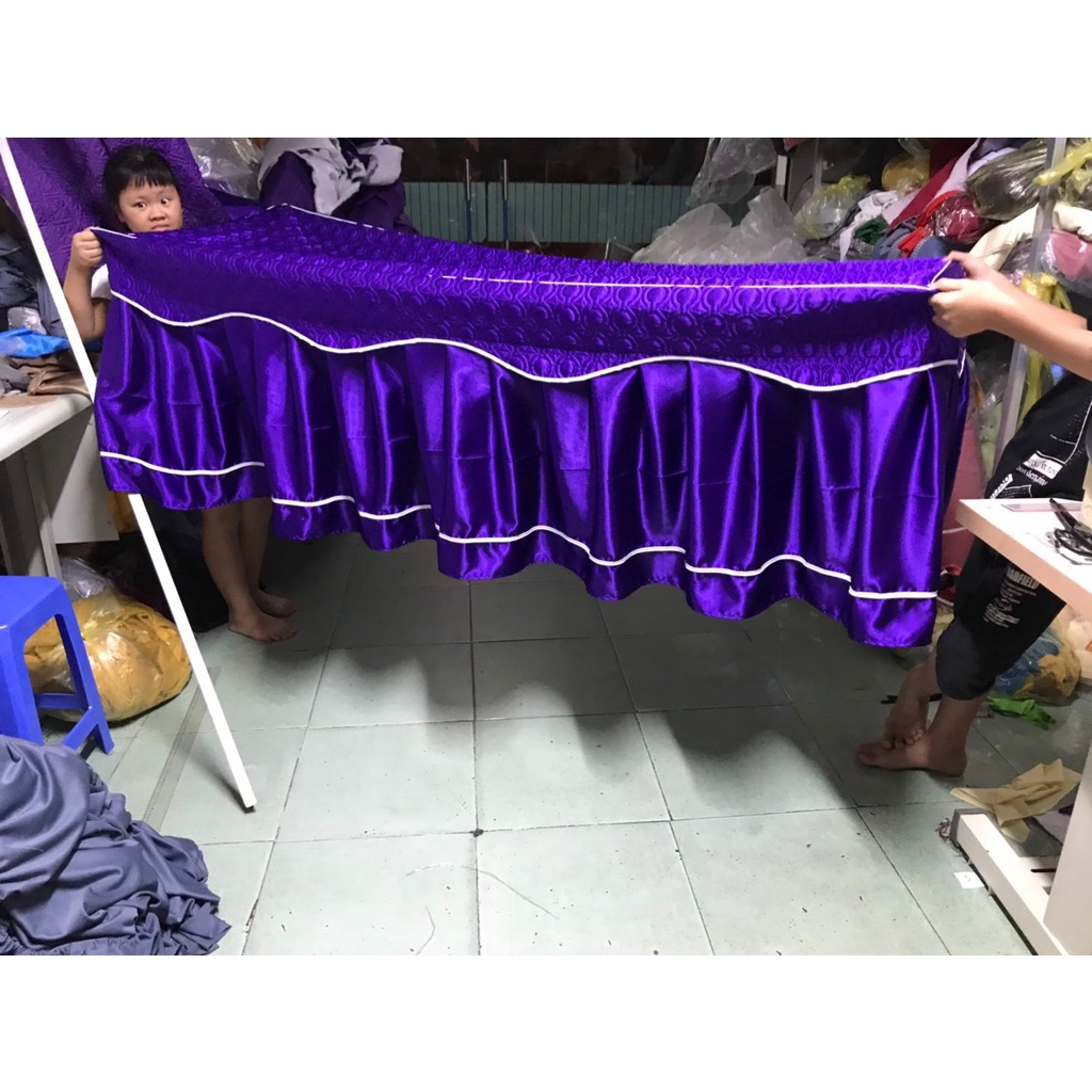 Ga giường phi lụa trần bông cao cấp cho spa, salon kèm gối