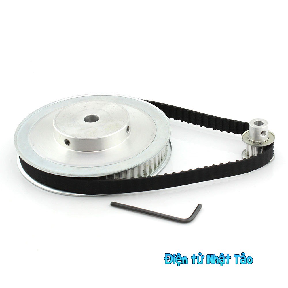 PULLEY BÁNH RĂNG NHÔM 40XL6 40 RĂNG XL -TRỤC 6MM ĐƯỜNG KÍNH 64MM