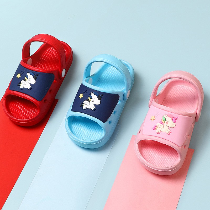 Dép Quai Ngang Chống Trượt Hình Kỳ Lân Đáng Yêu Cho Bé 1-5 Tuổi