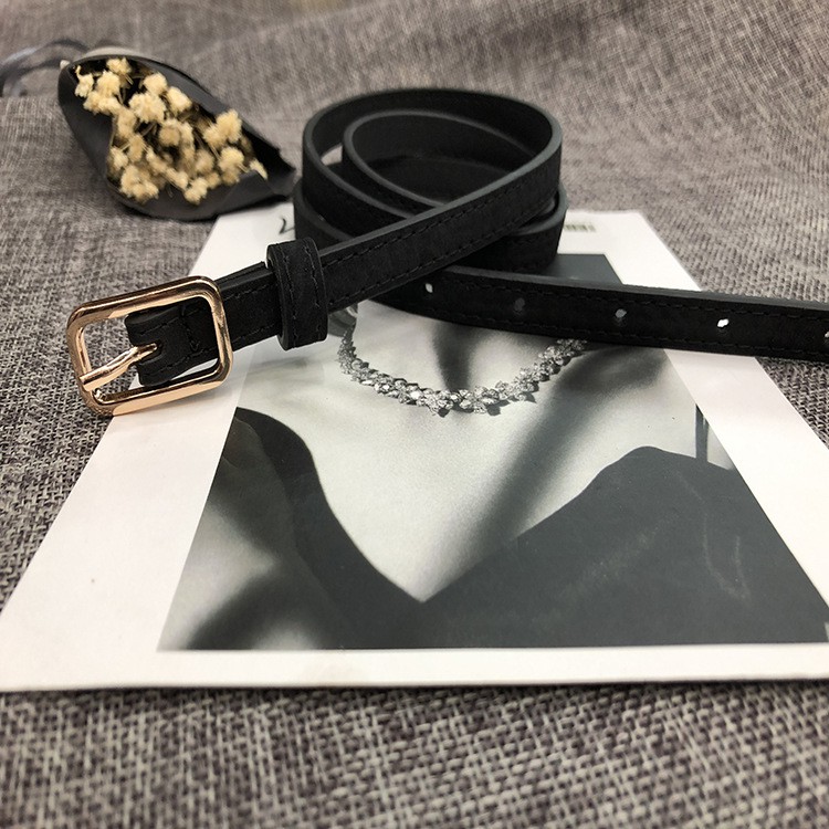 Thắt lưng nữ Ulzzang vuông bản nhỏ 1cm  (Hỗ trợ bấm, cắt dây nịt) TL428 - Thắt Lưng Giá Tốt
