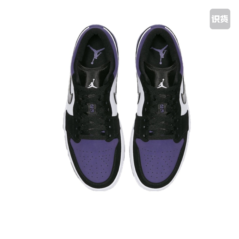 Air Jordan 1 Court Purple Low Top/Black Purple/Toe aj aj1 aj4