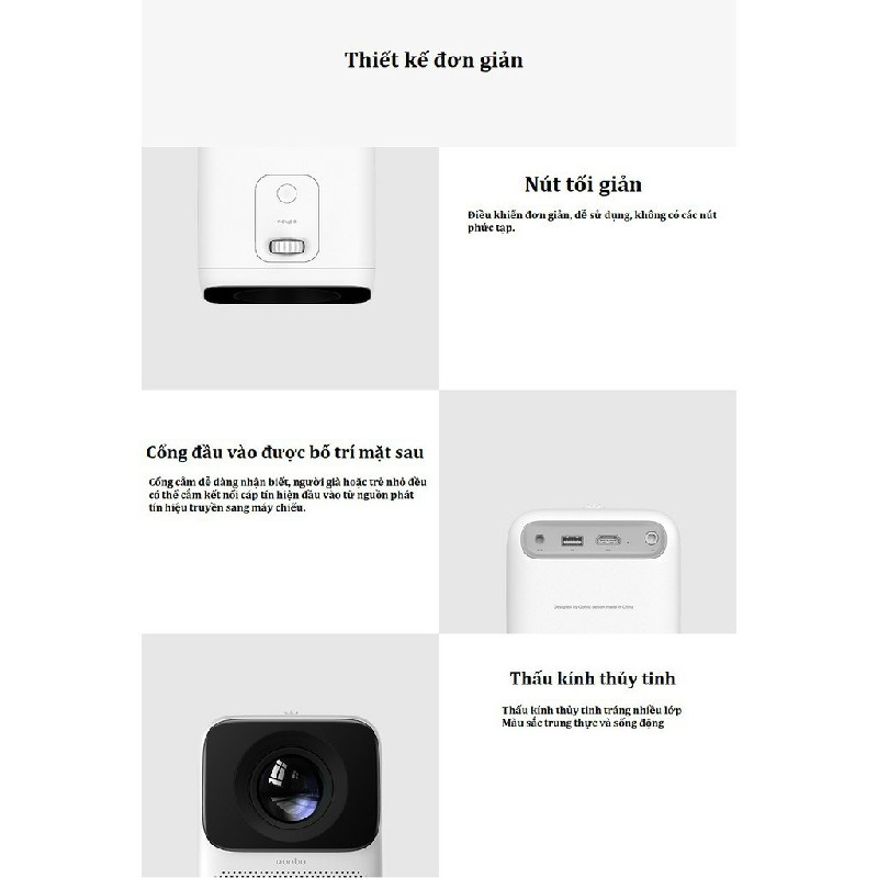 Máy chiếu thông minh Xiaomi Wanbo T2 MAX 1080P Phiên bản quốc tế kết nối Wifi mini nhỏ gọn chính hãng - Minh Tín Shop