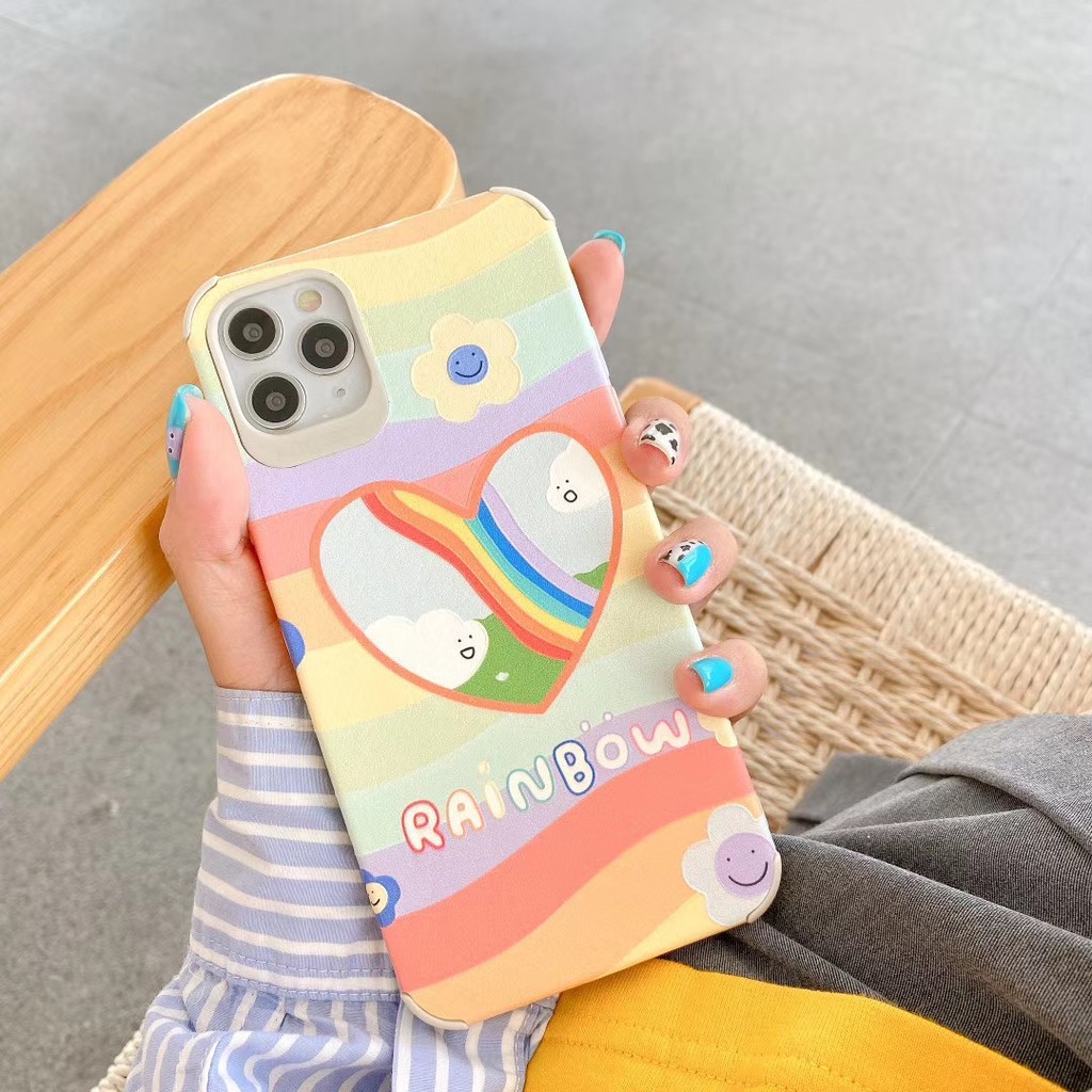 Ốp điện thoại mềm hình gấu cầu vồng cho iPhone 7 8 SE2020 Plus X XS XR XSmax 11 Pro Promax | BigBuy360 - bigbuy360.vn