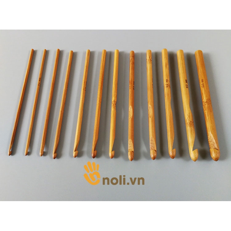 Bộ kim móc cán trúc 12 cây