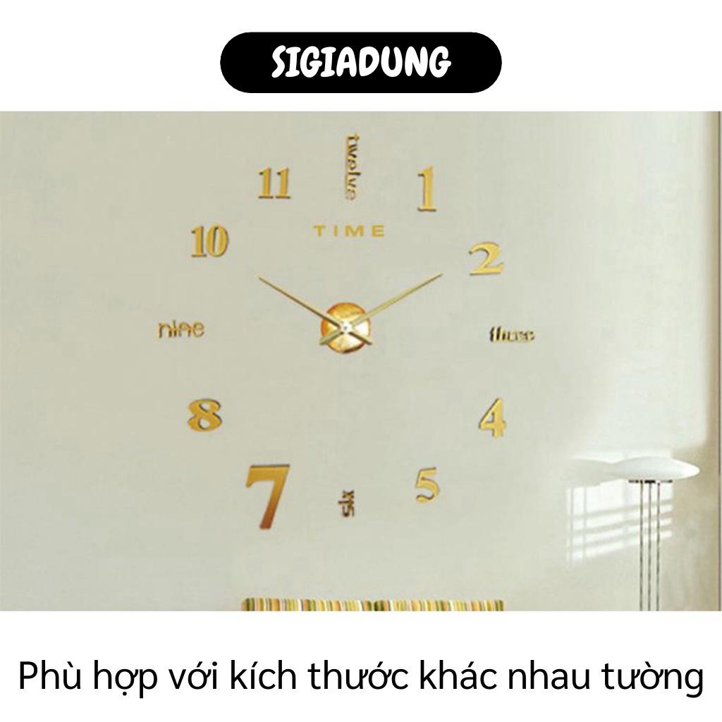[SGD] Đồng Hồ Dán Tường - Đồng Hồ Trang Trí Tráng Gương 3D Xen Chữ (Loại Lớn), Độc Đáo 8805