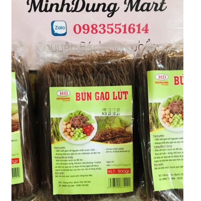 Bún gạo lứt/phở gạo lứt gói 500g