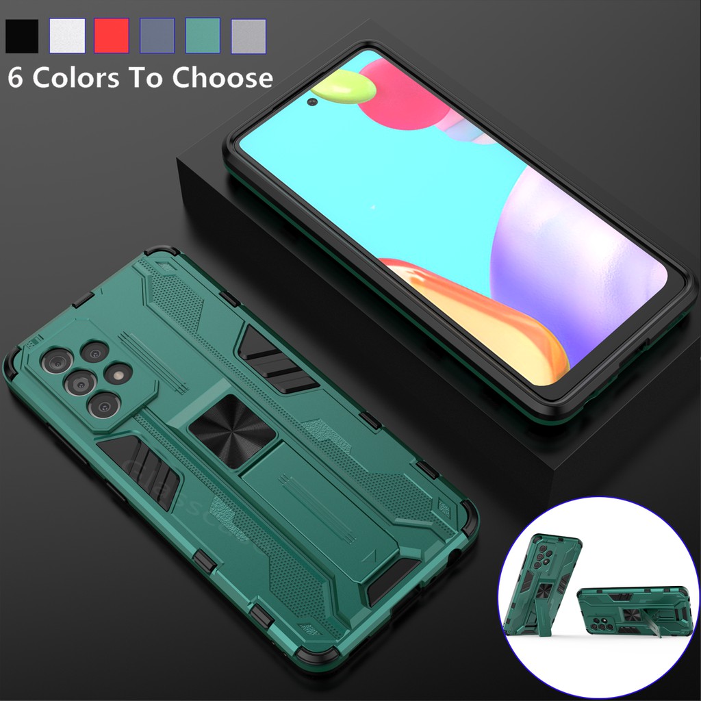 Ốp lưng cứng 3D chống sốc có chân đỡ nam châm bảo vệ cho Samsung Galaxy A52 A72 4G 5G