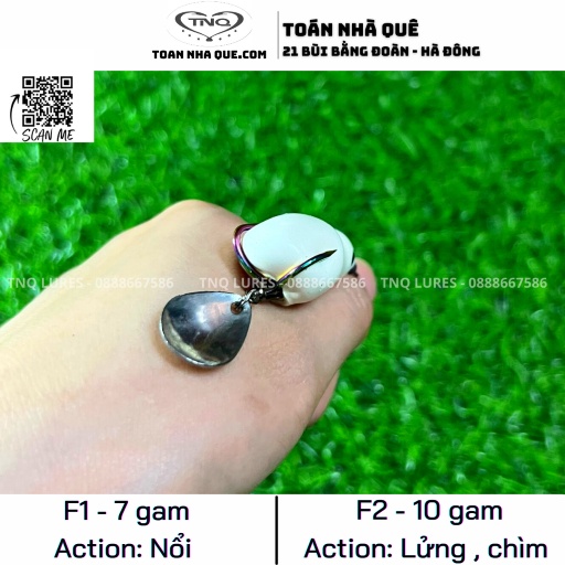 Mồi câu lure nhái hơi TNQ F1 và F2 - TNQ LUES - Toán Nhà Quê