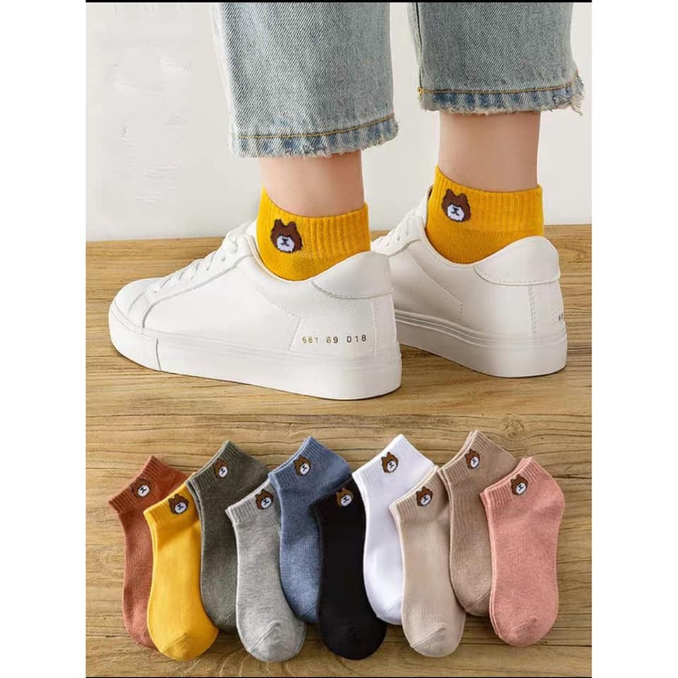 Set 10 đôi tất nữ nhiều màu chất len mềm mịn