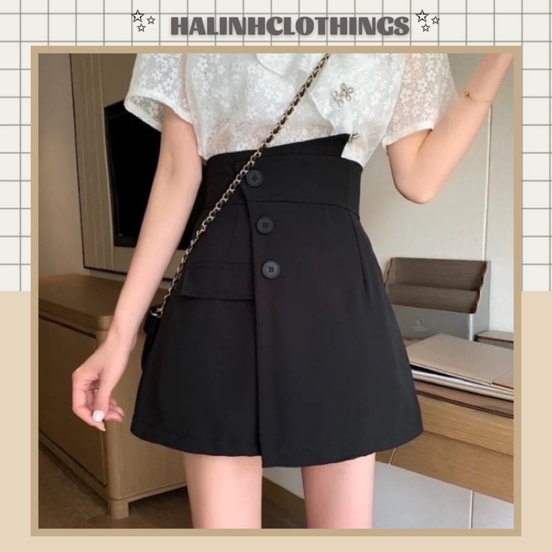 Quần Sooc Giả Váy Vạt Lệch QC (ẢNH THẬT)- 552
