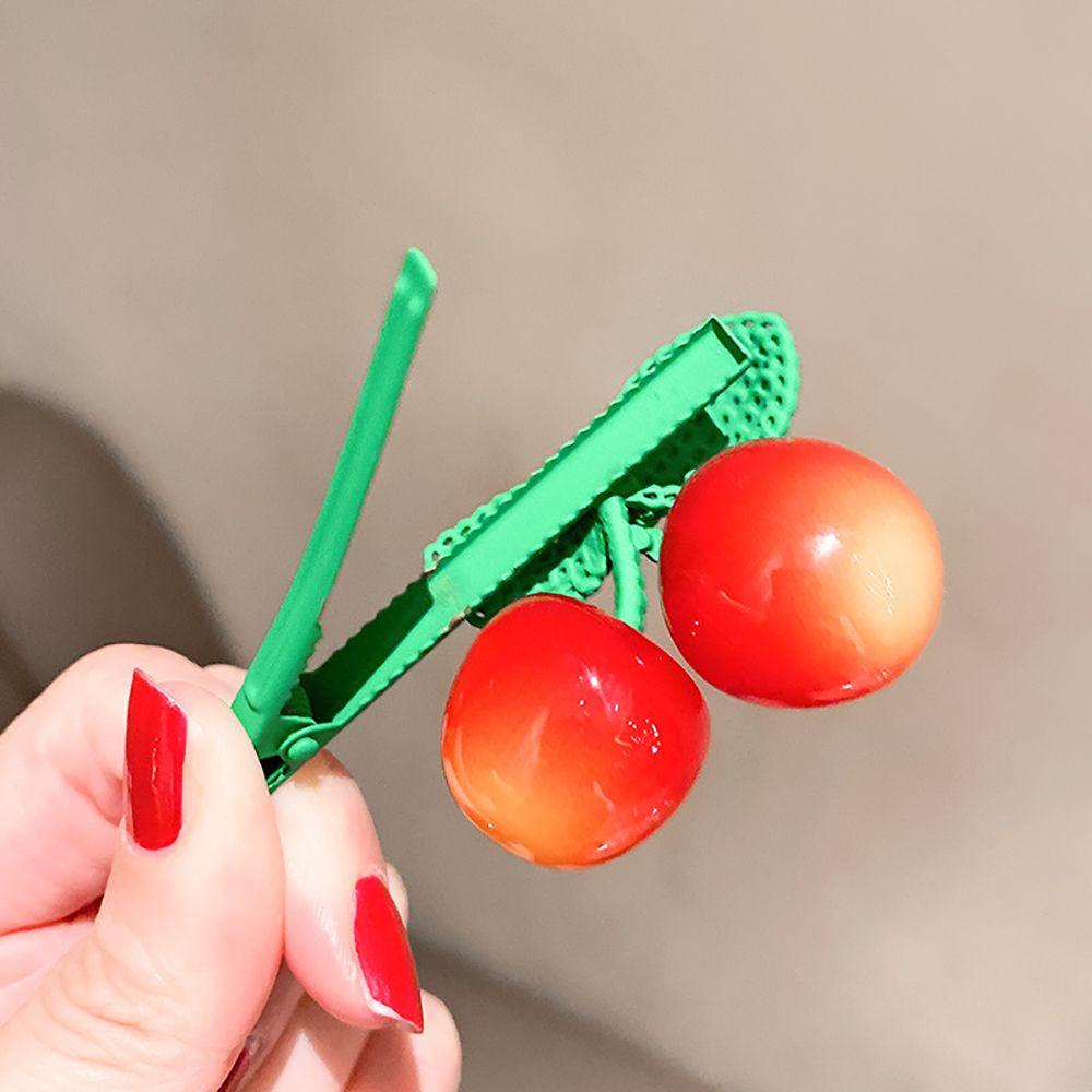 FORBETTER Kẹp Tóc Hình Trái Cherry Dễ Thương