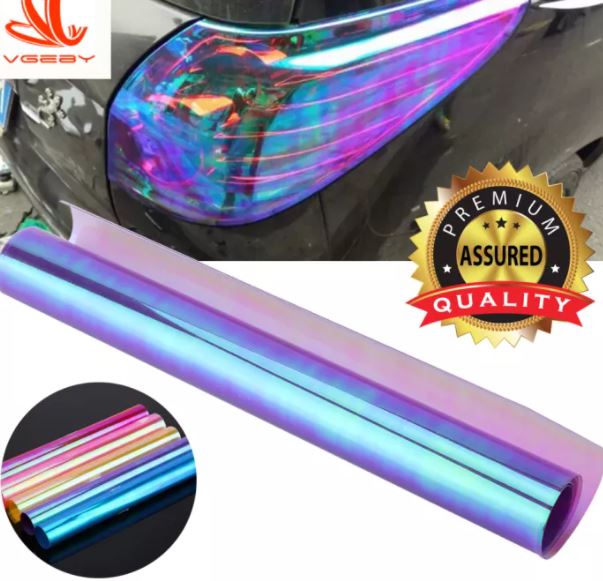 Phim dán đèn pha ô tô nhiều màu sắc chất liệu PVC có thể co giãn và dễ dàng làm sạch bằng nước 30x60cm-SKU-FILM30-va