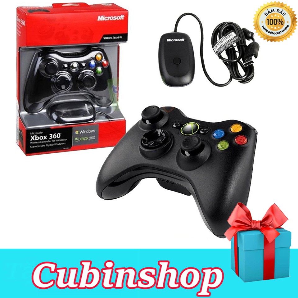 Tay Cầm Chơi Game Xbox 360 Full Box Tay Cầm Có Dây Dùng Cho PC, Laptop chơi full skill FO4, FO3