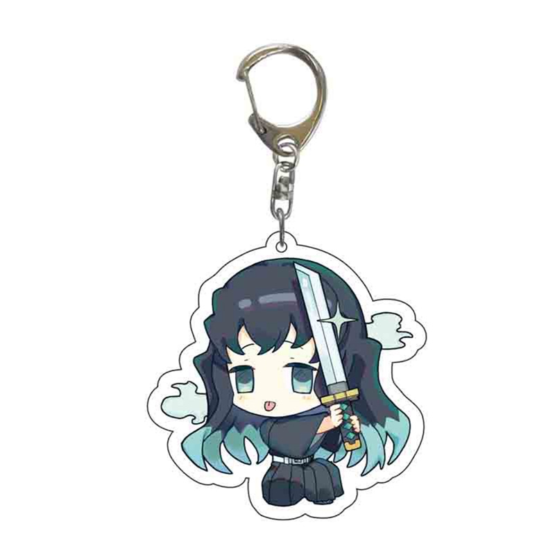 Móc Khóa Bằng Acrylic Họa Tiết Hoạt Hình Demon Slayer Kimetsu No Yaiba Tanjiro Kamado Dễ Thương
