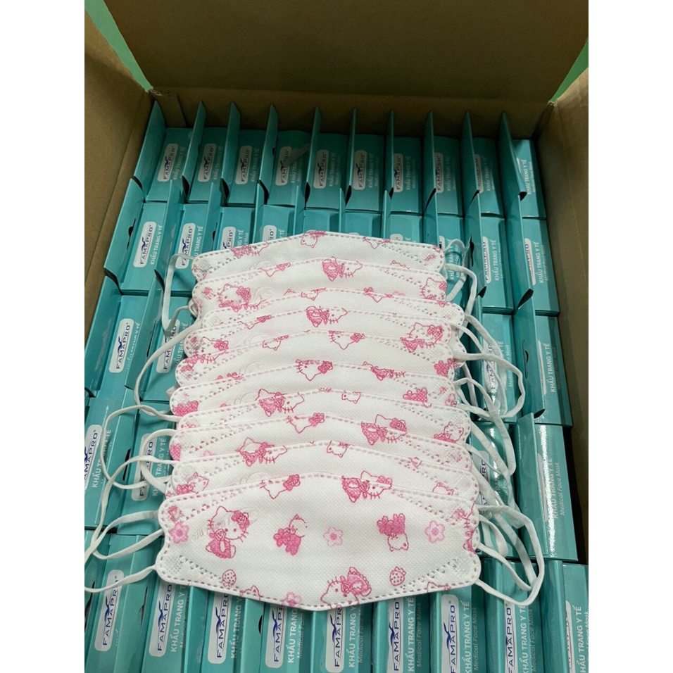 Set 10 Khẩu Trang 4D Cho Bé Famapro Thuộc Công Ty Nam Anh (10 cái 1 hộp)