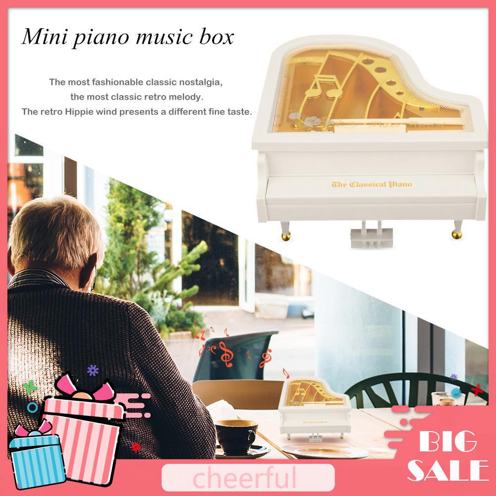 Hộp Nhạc Hình Đàn Piano Mini Bằng Kim Loại