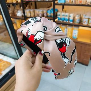 Băng Đô Cài Tóc Hình Chuột Mickey Chất Liệu Satin Cao Cấp