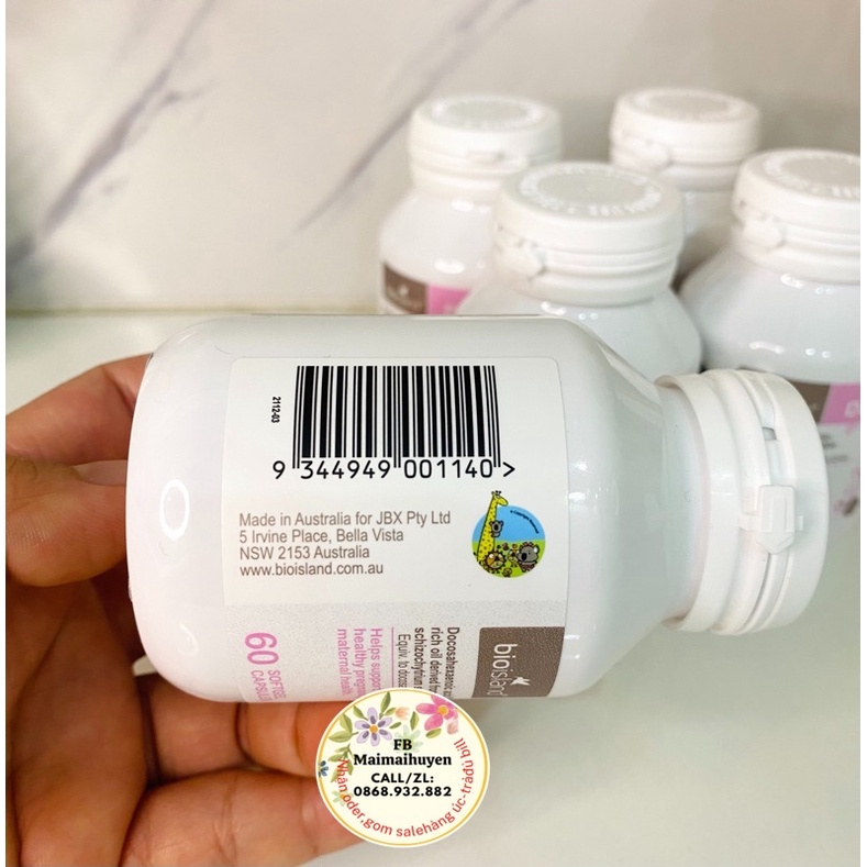 DHA Bầu Nuôi Bé Thông Minh Từ Trong Bụng Mẹ Bioisland Lọ 60 Viên