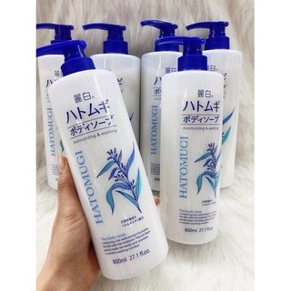 SỮA TẮM GẠO TRẮNG DA CHIẾT XUẤT TỪ HẠT Ý DĨ CỦA NHẬT HATOMUGI CHAI 800ML