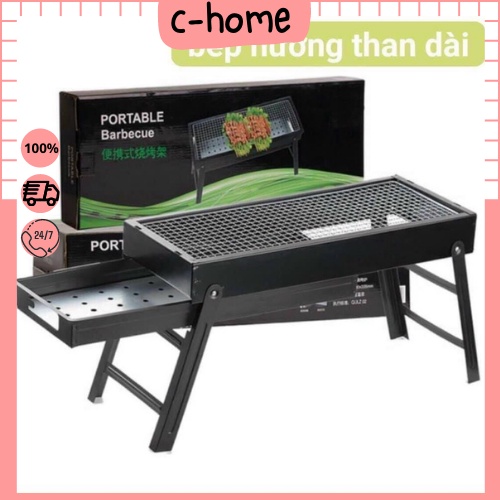 Bếp nướng than hoa dài ngoài trời cao cấp