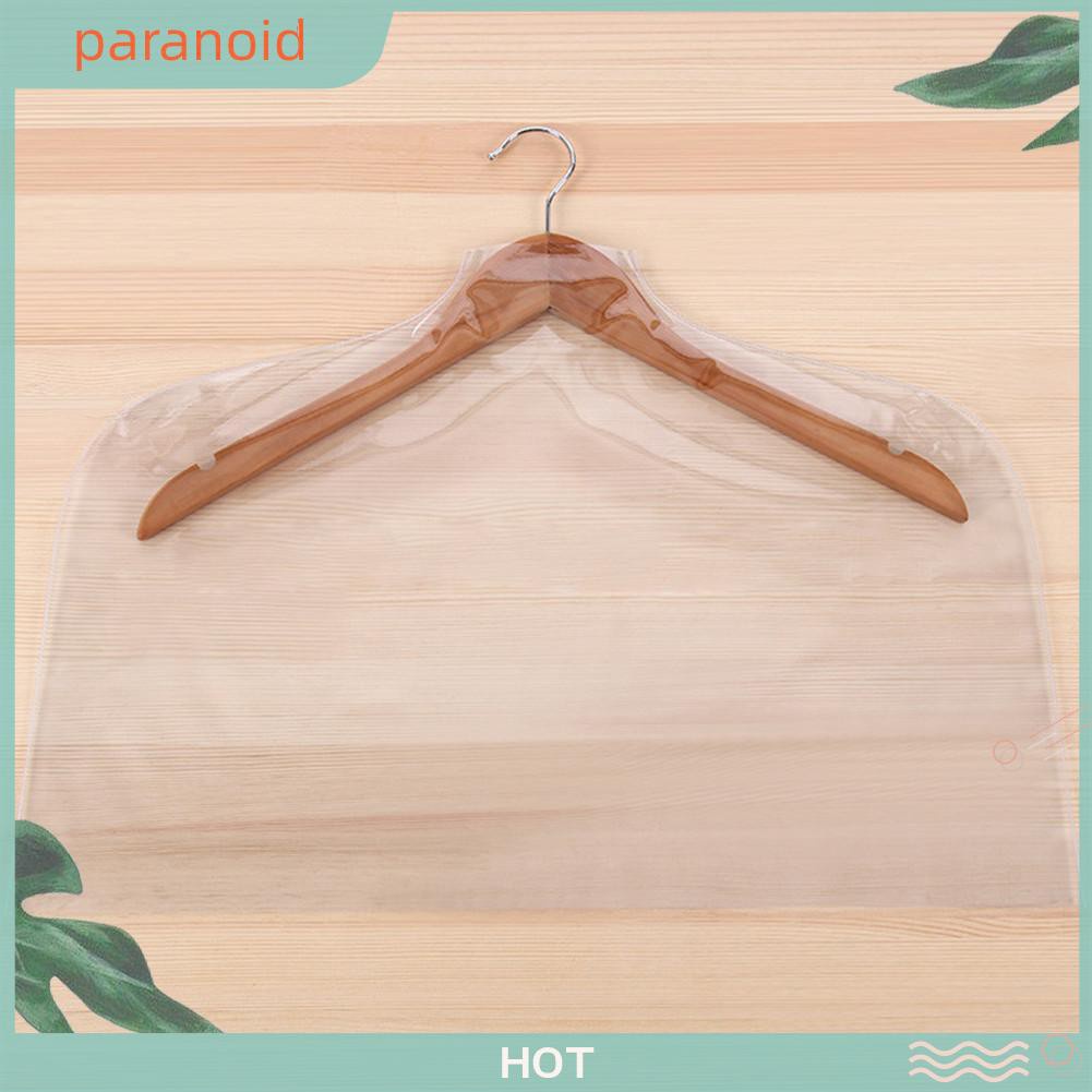 Paranoid Clothes Storage Bags PVC Transparent Dust Bag Suit Overcoat Hanging Pocket