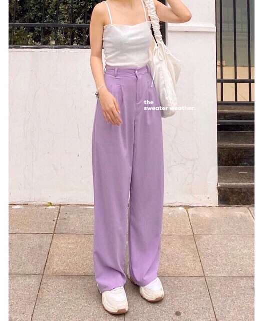 Quần ống xuông dài COC29, quần ống rộng loe thời trang cho nữ siêu hót