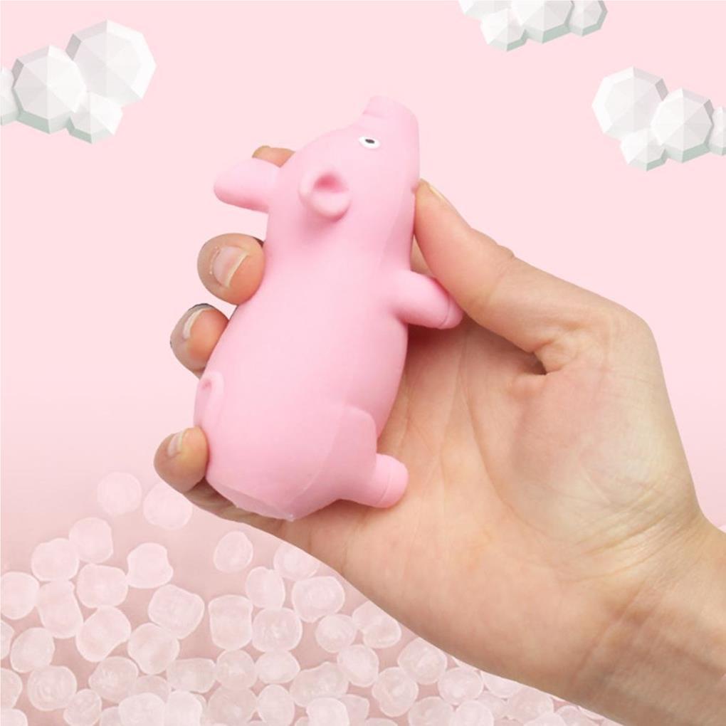Đồ Chơi Nắn Bóp Đàn Hồi Giảm Stress Hình Chú Heo Hồng