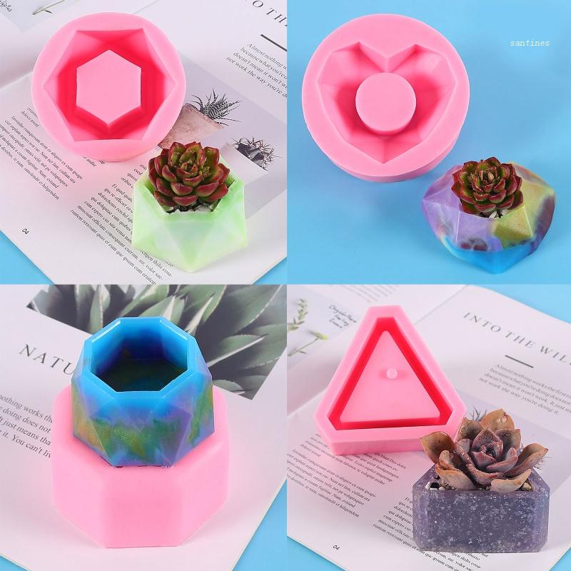 Khuôn Silicone Làm Chậu Cây Mọng Nước DIY Tiện Dụng