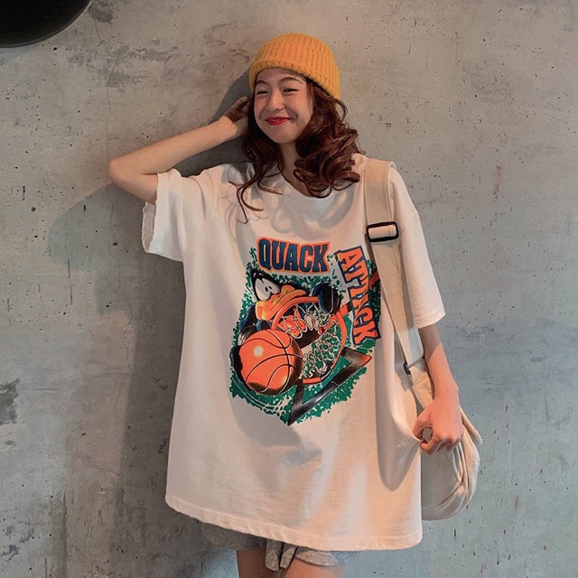 [Mã SKAMA06 giảm 8% tối đa 50K đơn 250K] [ PINK ] Áo thun tay lỡ QUACK Unisex | BigBuy360 - bigbuy360.vn