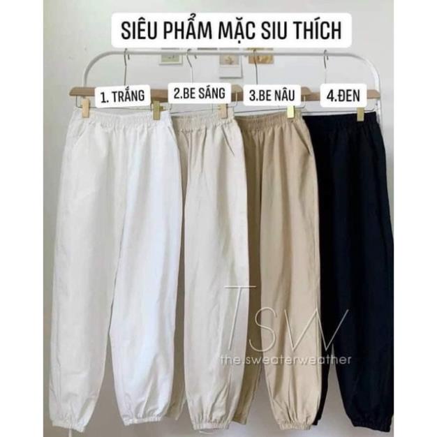 Hottrend Hottrend Quần Jogger Đũi Bom dáng mới vải mềm mát mùa hè