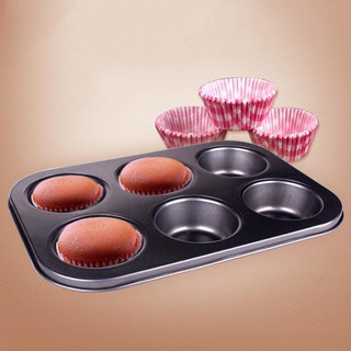 Khay Nướng Cupcake 6 Ô Chống Dính