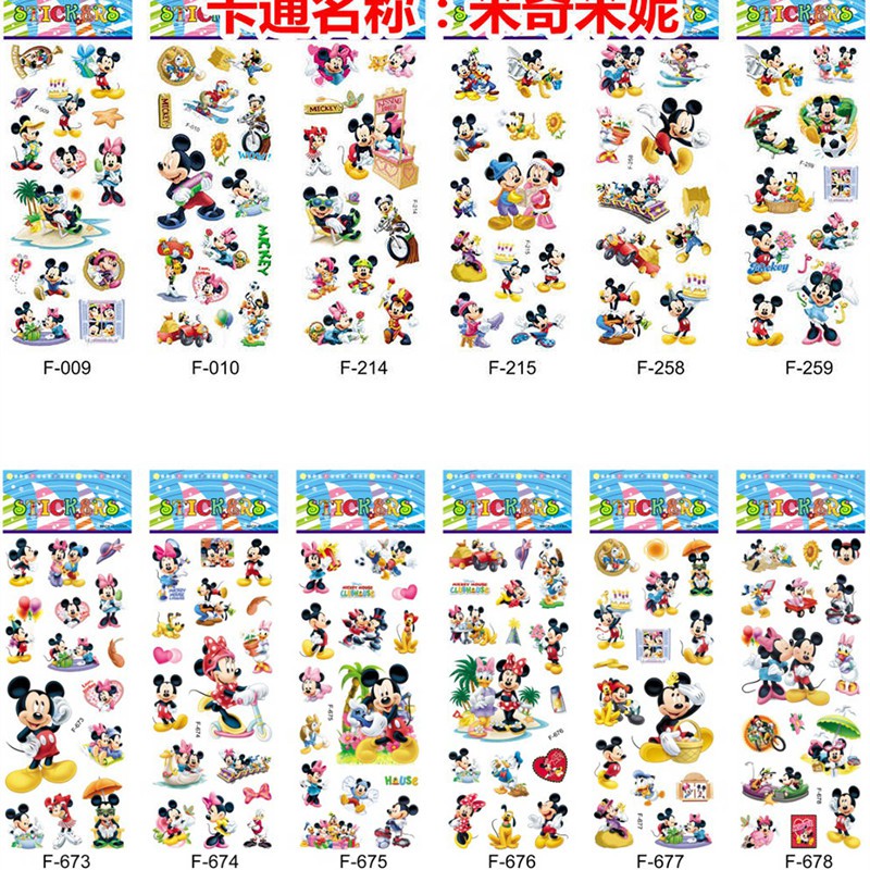Hình dán 3d hình dán bong bóng phim hoạt hình pony frozen spiderman paw patrol trẻ em quà tặng sinh nhật goodies bag party set