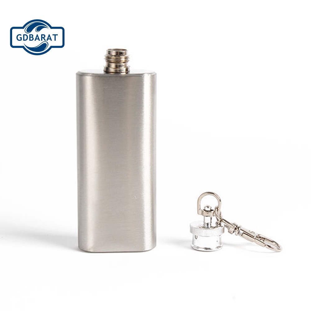 Bình Đựng Rượu Mini Bằng Thép Không Gỉ 2oz Có Nắp Vặn