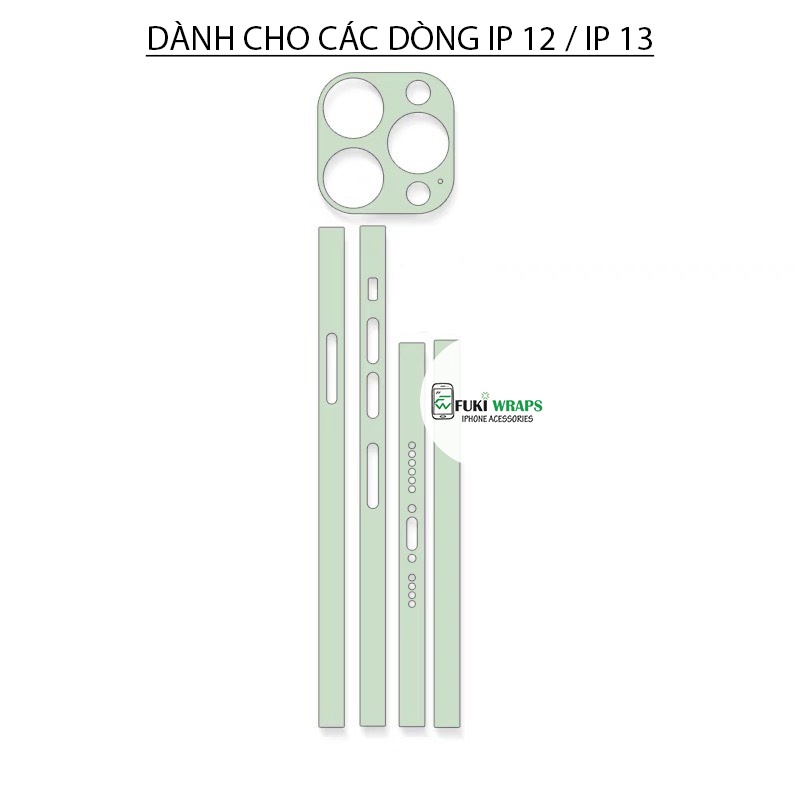 Combo 2 Bộ Dán Viền Dạ Quang Dành Cho IP 13promax , 13pro , 13mini , ip13 , 12promax , 12pro , 12mini  - FukiShop