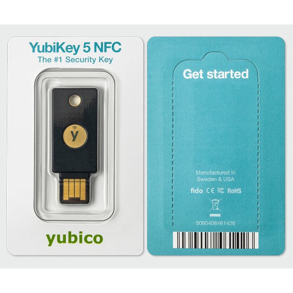 Thiết bị xác thực hai yếu tố Yubikey 5 NFC - bảo hành 1 đổi 1