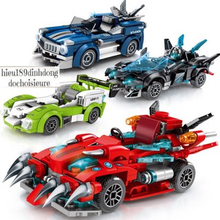Lắp ráp xếp hình Lego City 607033 - 607036 : Siêu xe oto đua độ cực ngầu (Khách hàng chat chọn mẫu)