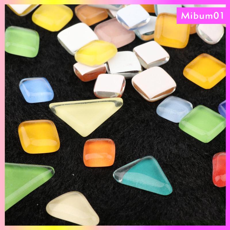 200g Gạch Khảm Đá Pha Lê Hình Tam Giác / Vuông / Đá Pha Lê Nhiều Màu Sắc Hỗn Hợp