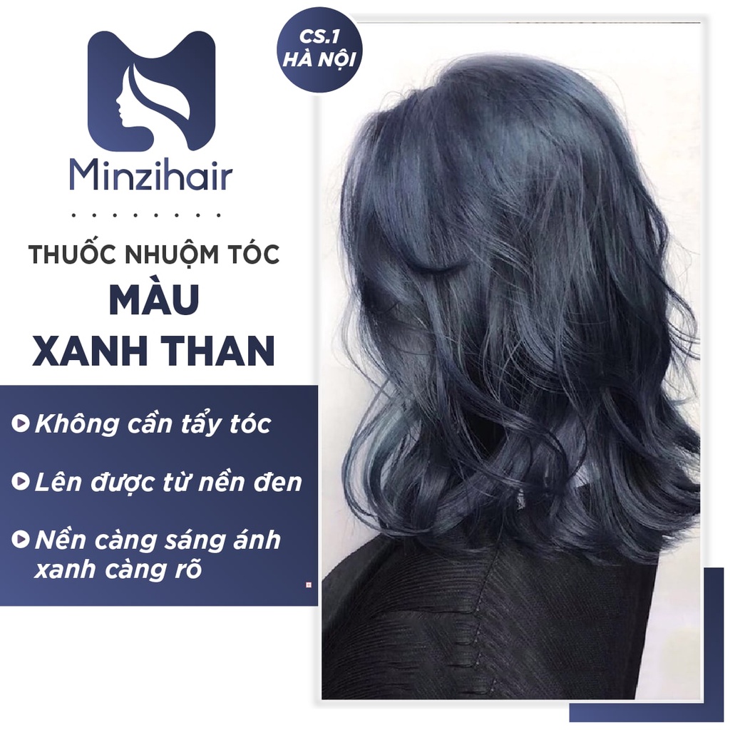 Thuốc Nhuộm Tóc Xanh Than - Xanh Dương Đen - KHÔNG TẨY TÓC - MINZIHAIR HN