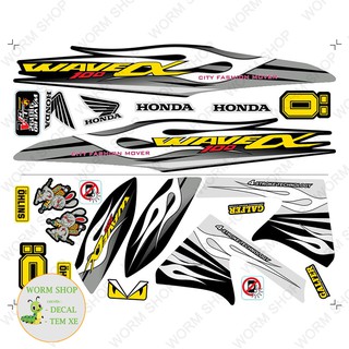 Tem rời WAVE ALPHA 100 Mẫu chữ AlPHA ( Đời 2006 - 2016 ) Nhiều lựa chọn màu sắc - Tem 3 lớp chống phai màu