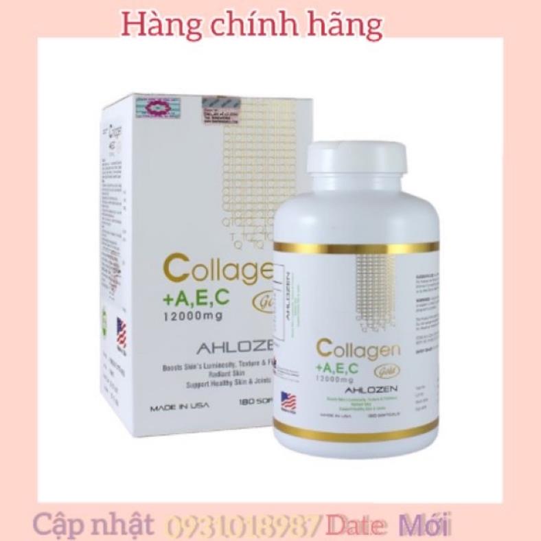 Viên uống Collagen AEC Ahlozen Gold 12000mg - Nhập khẩu Mỹ 180 viên