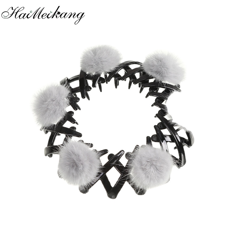 Kẹp Tóc HAIMEIKANG Hình Tổ Chim Phối Lông Thời Trang Mới Cho Nữ