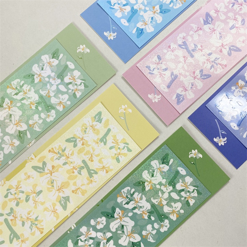 Hình dán laser hình hoa Lily dễ thương