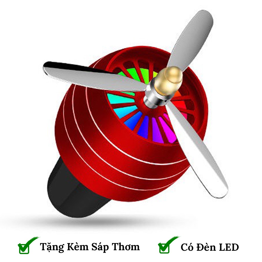 Quạt Sáp Thơm Ô Tô Gắn Cửa Gió Xe VERSION 1 - Có Đèn Led