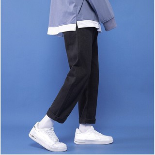 Quần baggy đen nam nữ ống rộng , dáng xuông , không phai màu KINGUNISEX.365