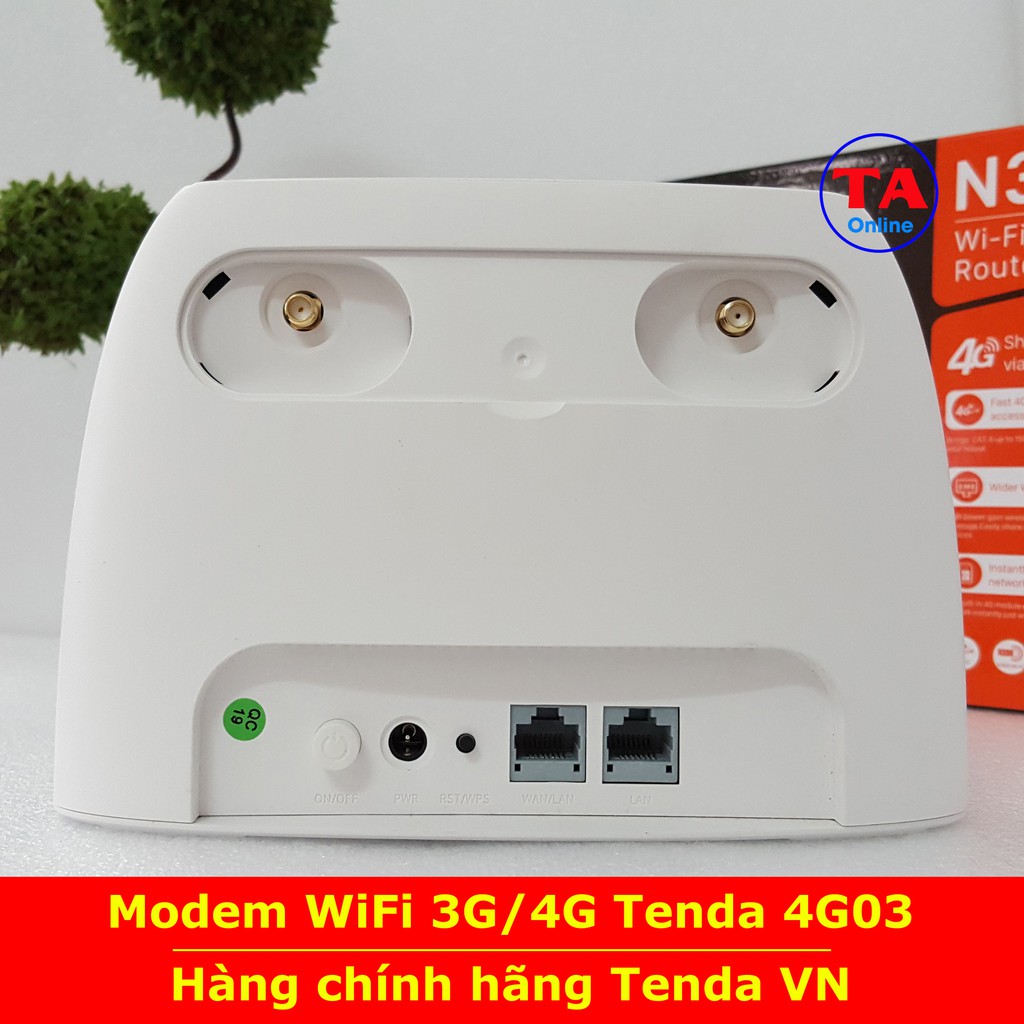 Wifi 4G Tenda 4G03 - Tốc độ 150Mbs, Hỗ trợ 32 User - Hàng chính hãng